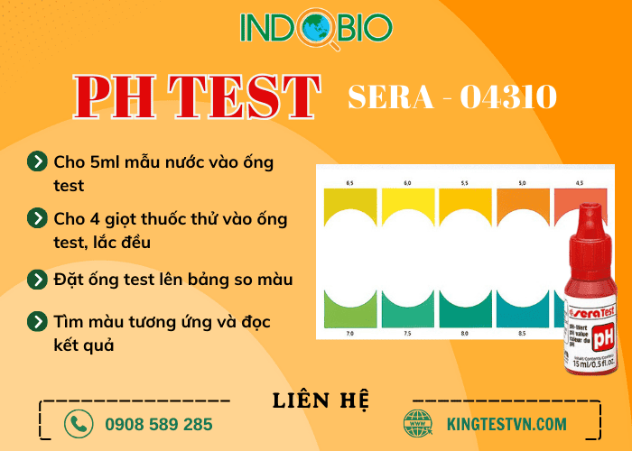 Cách sử dụng kiểm tra pH với Bộ thử pH Sera 04310